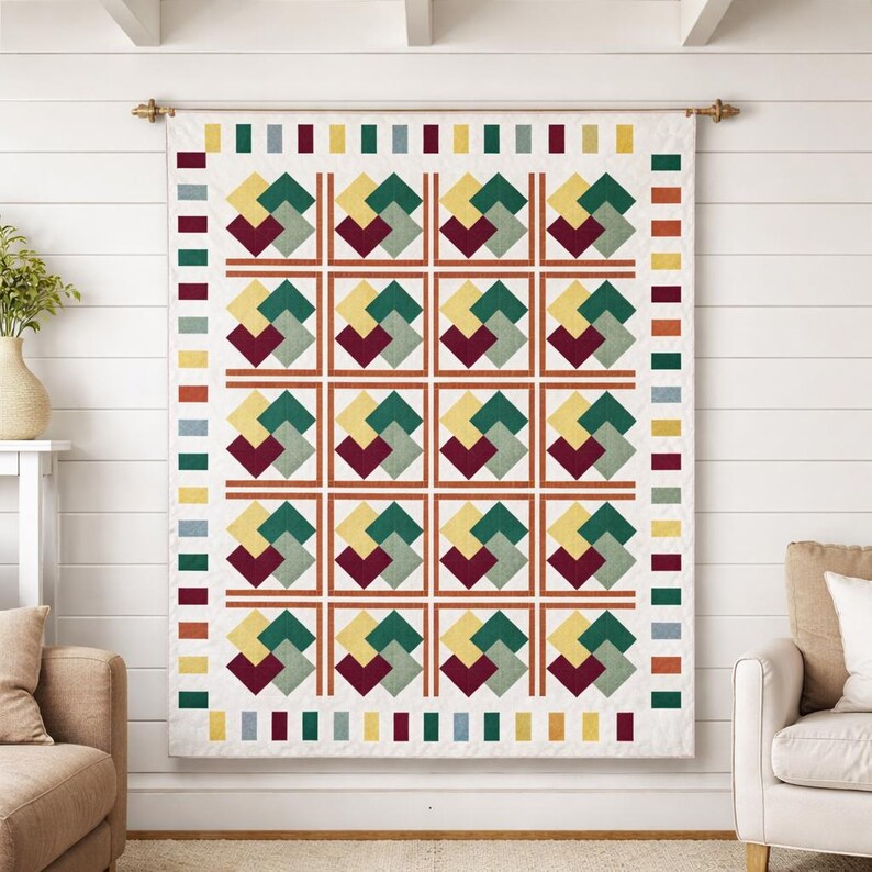 Interwoven Paths Quilt Pattern | Modern Geometric Patchwork (PDF ...
