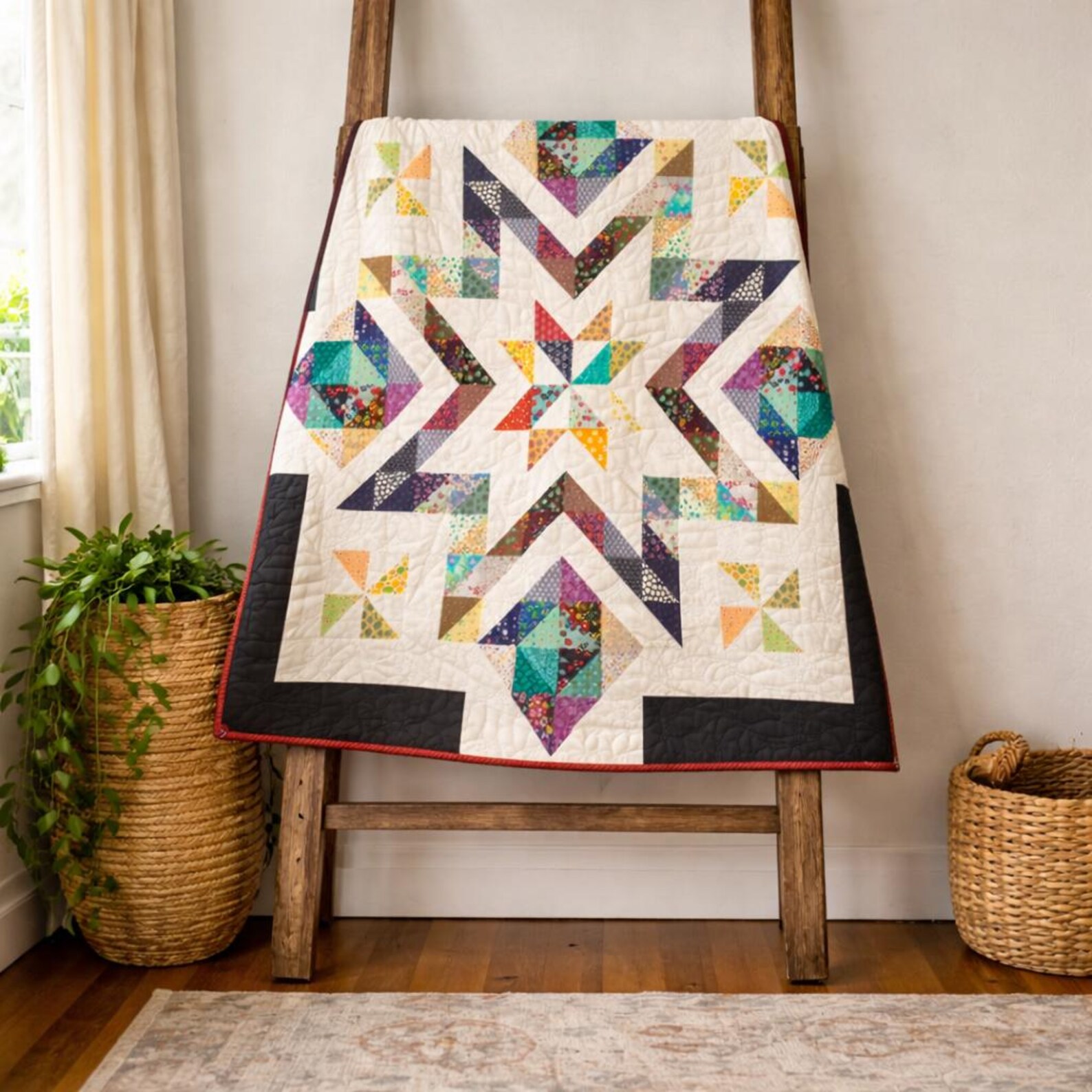 Superstar II Quilt Pattern | Modern Star Patchwork Throw (PDF Download ...