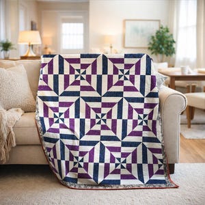 Spring Pinwheels Quilt Pattern | Lap Size Floral Patchwork (PDF Download)