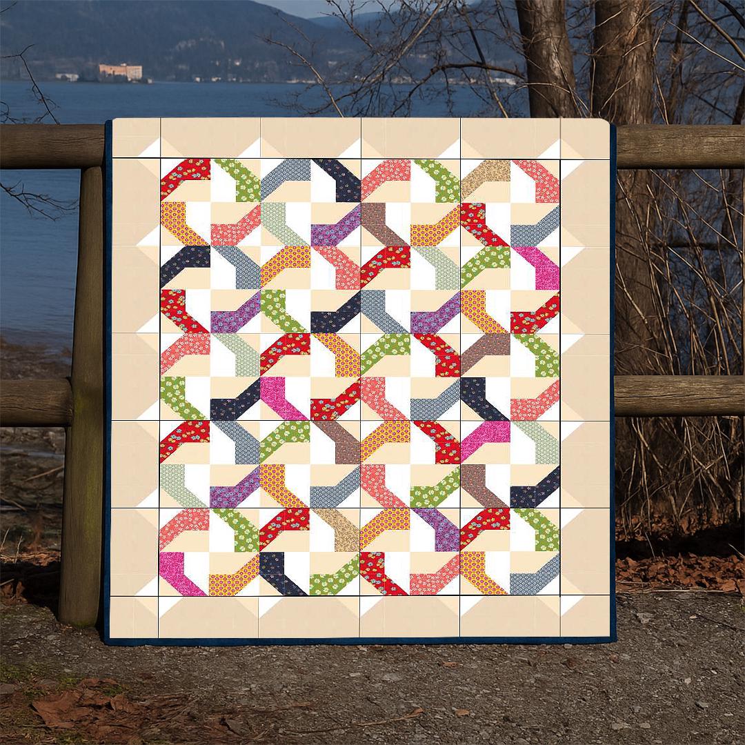 Dancing Ribbons Quilt Pattern PDF | Modern Patchwork Quilt Pattern ...