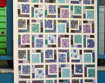 Garden Path Quilt Pattern | Floral Patchwork Cottage Style (PDF Download)