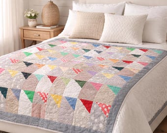 Rainbow Waves Quilt Pattern | Baby Size 40x46 (Digital PDF Download)