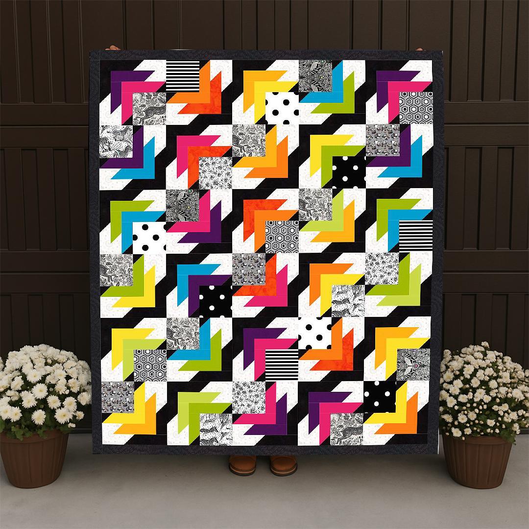 Bliss Patterns Rainbow Bliss Quilt Pattern | Colorful Patchwork, Modern Design (PDF ...