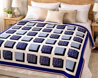 Quiltpatroon Meadow Melody | Bloemen patchwork, kingsize (pdf-download)