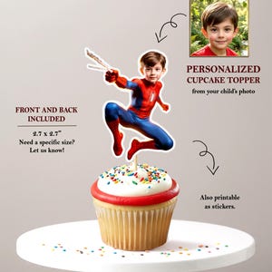 Personalized Spiderman Photo Birthday Party Bundle (Digital Download) immagine 6