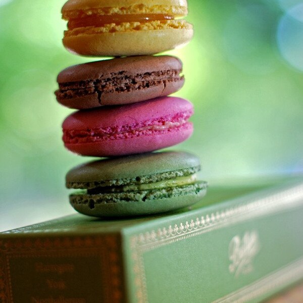 SALE -9 Parisian Macarons - delicate organic pastry