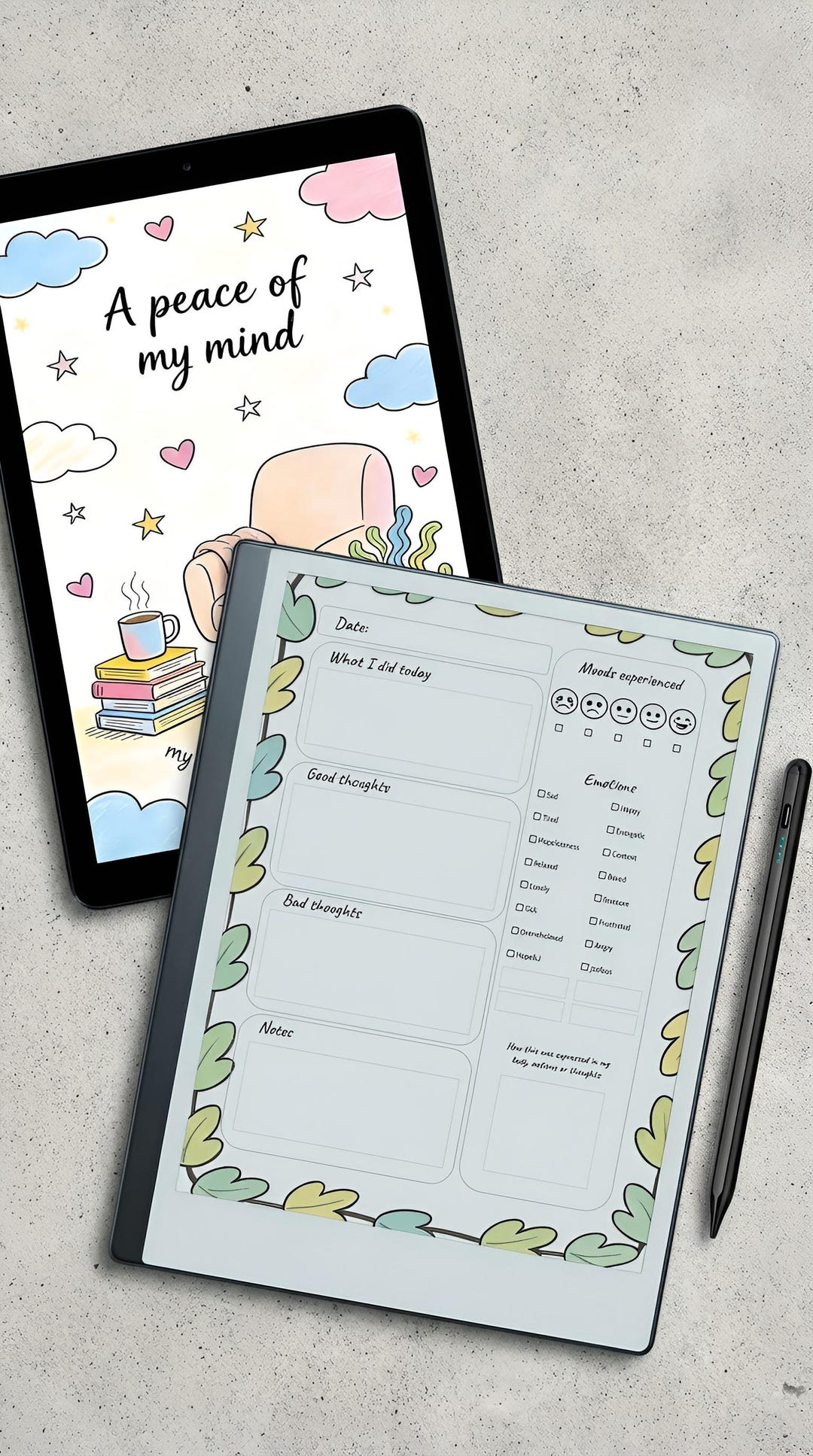 Gentle Mental Health Journal | Daily and Weekly Reflection Diary ...