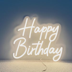 Happy birthday neon- Birthday Party Neon Decor - LED Birthday Sign - Birthday Neon Sign - Kids birthday neon sign -  LED Wall Light.