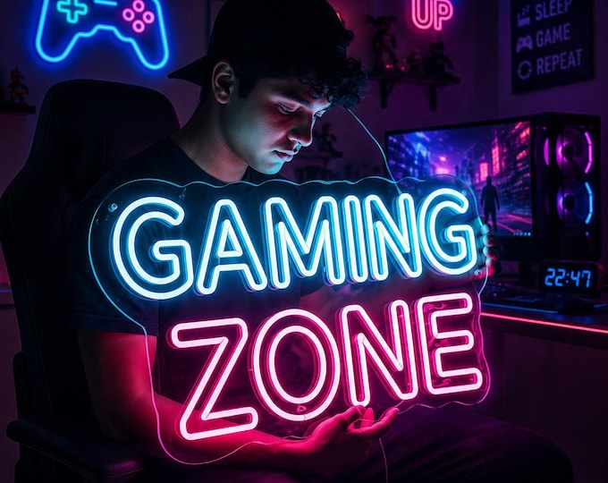 Custom Neon Sign, Gaming Neon Sign, Led Neon Lights, Neon Name Sign, Neon Sign Bedroom, Game Room Decor, Neon Light Sign, Personalized Gifts