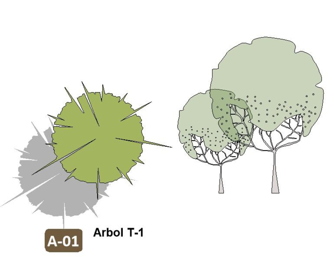 SET 01 Revit 2D Trees - 5 TREES Scalable and Minimalist Design (REVIT ...