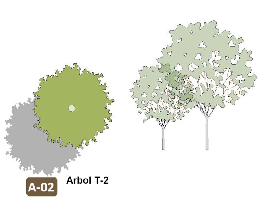 SET 01 Revit 2D Trees - 5 TREES Scalable and Minimalist Design (REVIT ...