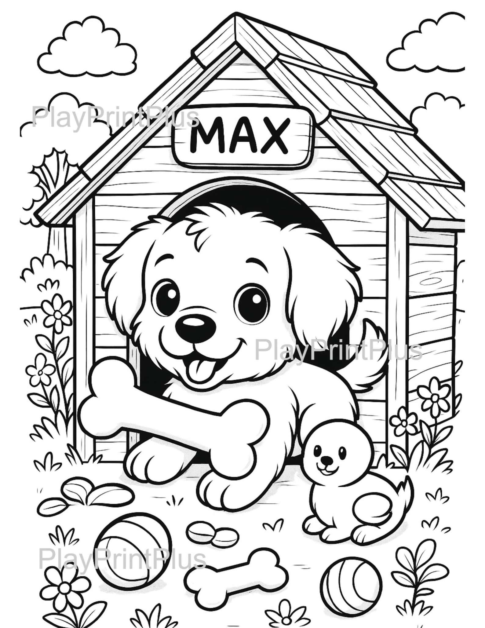 Printable Puppy Coloring Pages for Kids | Dog Activity Sheets for ...