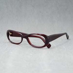 Vintage Eyeglasses MOSSI 105 CA 448 Spain 00s. New old stock Eyewear. Unisex. Blood Red .Available with Rx custom lenses. Square.