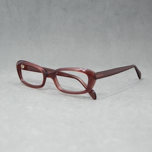 Vintage Eyeglasses MOSSI 103 CA 873 Spain 00s. New old stock Eyewear. Woman. Pinky Beige. Available with Rx custom lenses. Narrow Square.