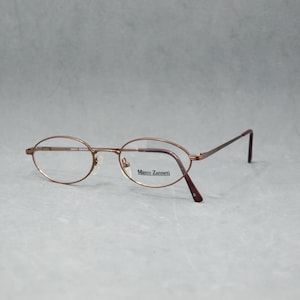 Vintage Eyeglasses Marco Zanetti Spain 00s. New old stock Eyewear. Woman. Bronze . Available with Rx custom lenses. Readind glasses. Oval.