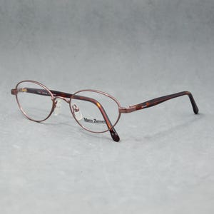 Vintage Eyeglasses Marco Zanetti Spain 00s. New old stock Eyewear. Woman. Bronze . Available with Rx custom lenses. Readind glasses. Oval.
