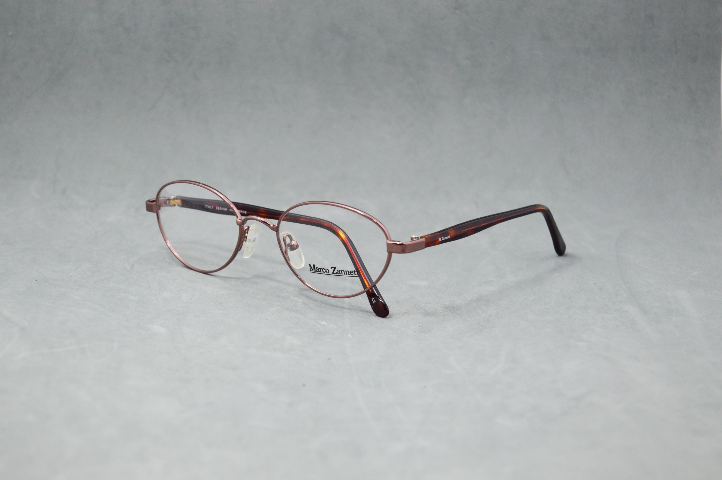 Vintage Eyeglasses Marco Zanetti Spain 00s. New old stock Eyewear. Woman. Bronze . Available with Rx custom lenses. Readind glasses. Oval.