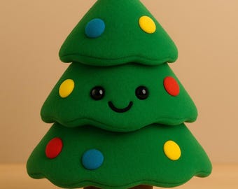 Kawaii Julgransplysch – Festlig Juldekoration (25 cm)