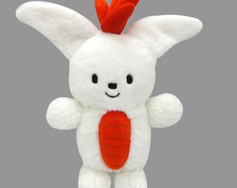 Kawaii Bunny Plush | Handmade Stuffed Rabbit Toy with Orange Belly