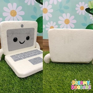 Cute plush laptop designed for modern office decor and cozy tech accessories