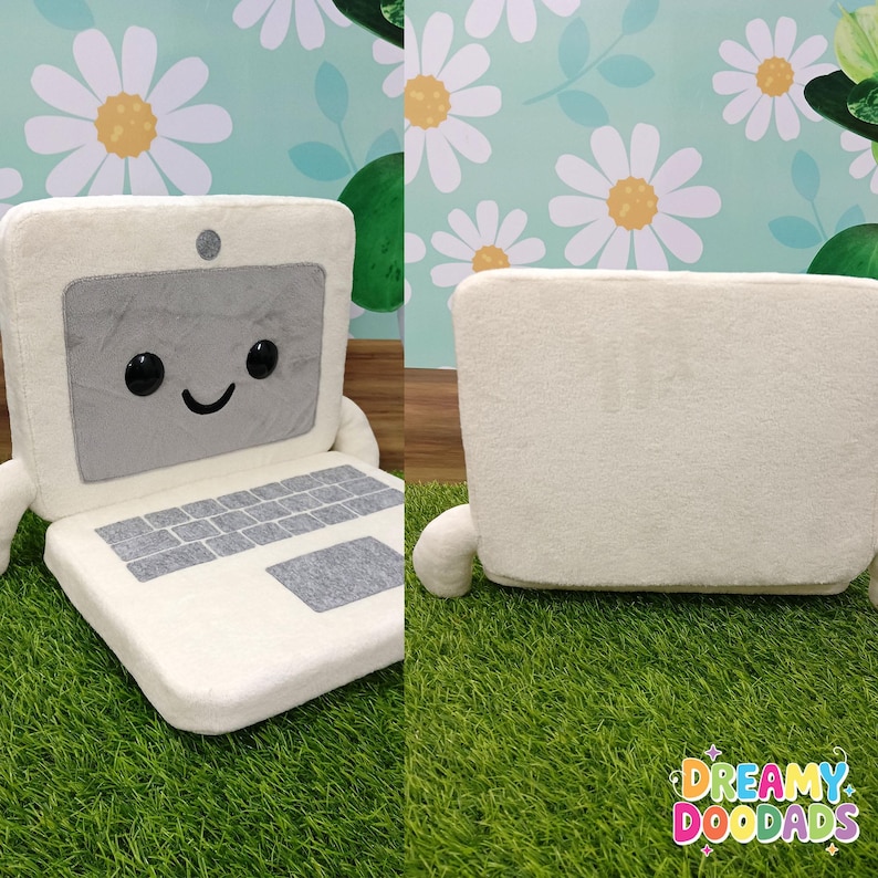 Cute plush laptop designed for modern office decor and cozy tech accessories