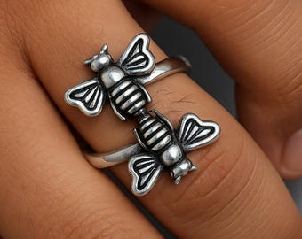Double star twisted wire minimalist silver ring material : 925 sterling silver