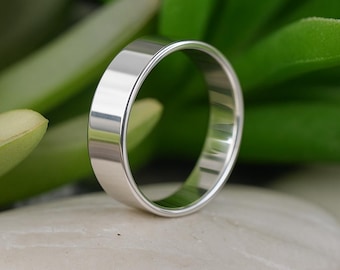 Handmade Sterling Silver Wide Band Ring – Minimalist Unisex Jewelry