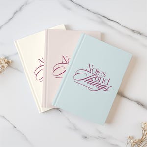 Yellow and Pink Notes and Things Hardcover Notebook