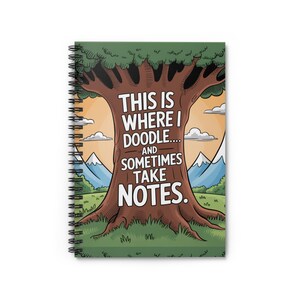 Doodle Notebook - Whimsical Note-Taking Journal, Creative Spiral Notebook, Fun School Supplies, Gift for Artists, Cute Stationery