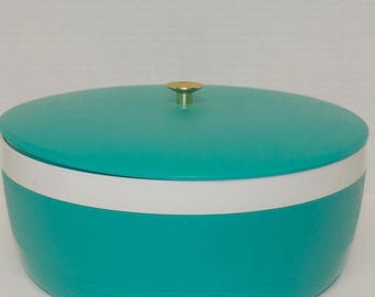 Vintage Therm-0-Ware Bolero Ice Bucket Turquoise With Lid