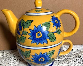 Vintage "Tea for One" Teapot and Cup  by April Cornell