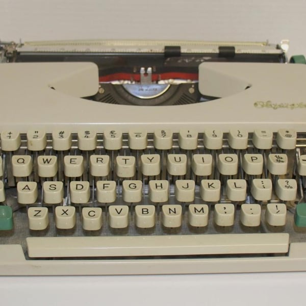 Machine à écrire Olympia vintage en état de marche - Machine manuelle portable avec étui