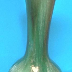 Jarrón vintage esmaltado Blue Mountain de 22 cm con efecto goteo