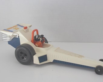 Vintage Fisher-Price Dragster with Driver 1980