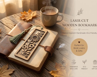 Scottish Thistle Bookmark Laser Cut File – Celtic Acanthus Wood Design (Digital Download)