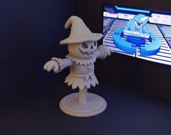 Archivo STL de mago esqueleto de Halloween para impresión 3D / Figura de esqueleto para descarga digital / STL 3MF