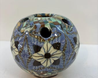 Mikro-Mosaik Keramikvase von Jean Gervinho für Vallauris, Frankreich