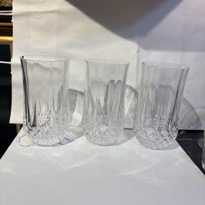 3 Copas de Cristal Vaso largo Crystal d’arques Champ