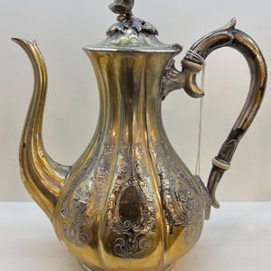 vintage metal teapot