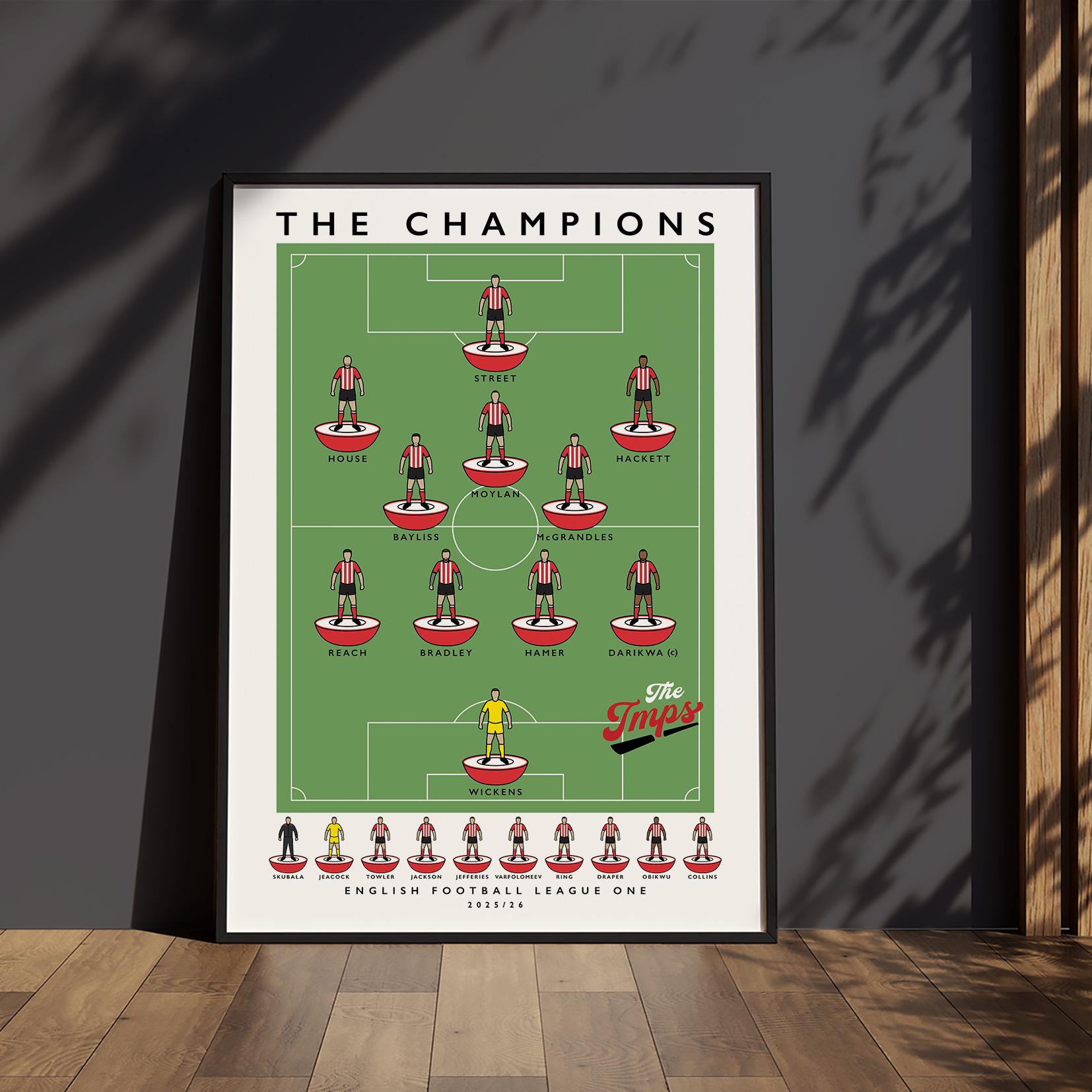 Lincoln City the Champions 2025/26 Print - Etsy UK