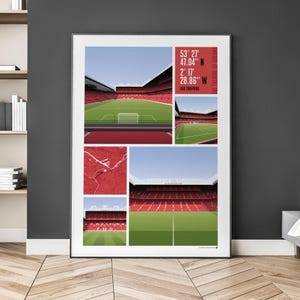 Manchester United Views Of Old Trafford Print