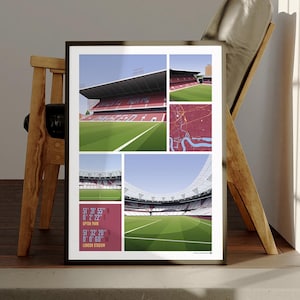 Vistas del West Ham de Upton Park y el estadio de Londres.