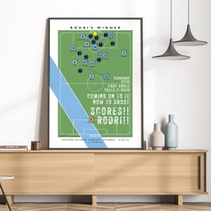 ManCity Rodri&#39;s Königsblaue Sieger Print