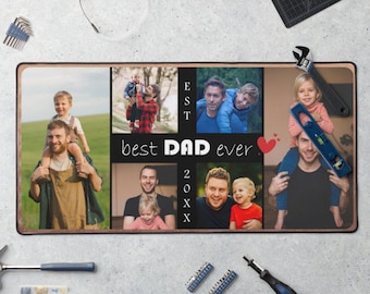 Dad Personalized Desk Mat, Personalized Desk Mat Gift for Him, Father's Day Gifts, Father with Kids Gift, Husband Birthday, Desk Mat for Dad