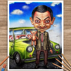 Mr bean drawing - Etsy 日本