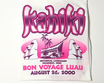 Kahiki Bon Voyage Luau T-Shirt Adult Size XL Vintage Tiki Restaurant Closing Party