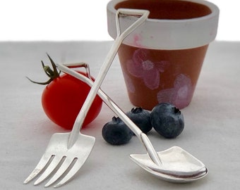 Vintage Felmore Sterling Silverware Set: Shovel & Rake Fork and Spoon