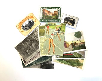 Postcards Colored Miniatures Genuine Photographs Vintage Utah Arizona Ohio Mohawk Trail Massachusetts Maine