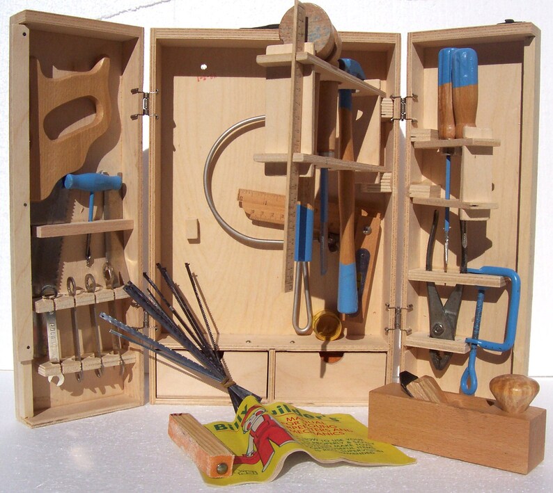 Vintage Billy Builder's Tool Box Set For Young Carpenters Etsy