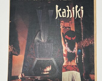 Kahiki Supper Club Brochure Vintage Tiki Mid Century Columbus, Ohio